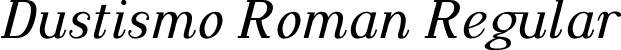 Dustismo Roman Regular font | Dustismo_Roman_Italic.ttf