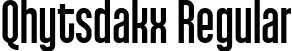 Qhytsdakx Regular font | qhyts___.ttf