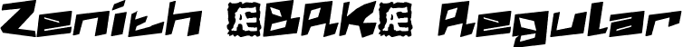 Zenith (BRK) Regular font | zenith.ttf