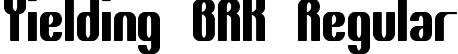 Yielding BRK Regular font | yielding.ttf