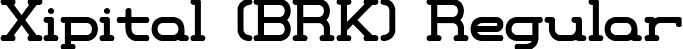 Xipital (BRK) Regular font | xipital.ttf