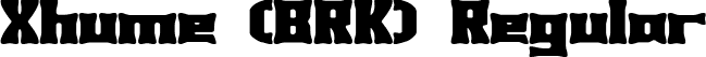 Xhume (BRK) Regular font | xhume.ttf