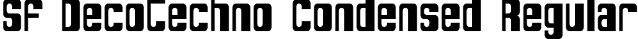 SF DecoTechno Condensed Regular font | SFDecoTechnoCondensed.ttf