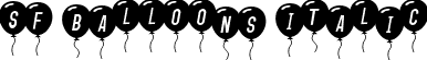 SF Balloons Italic font | SFBalloons-Italic.ttf