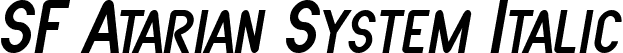 SF Atarian System Italic font | SF Atarian System Italic.ttf