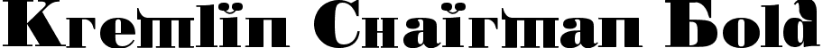 Kremlin Chairman Bold font | Kremlin Chairman.ttf