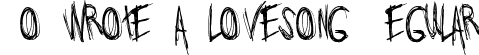 Jo_wrote_a_lovesong Regular font | Jo_wrote_a_lovesong.ttf