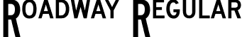 Roadway Regular font | Roadway.ttf