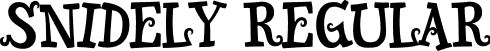 Snidely Regular font | Snidely.otf