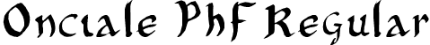 Onciale PhF Regular font | Onciale PhF01.ttf