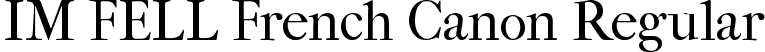 IM FELL French Canon Regular font | FeFCrm2.ttf