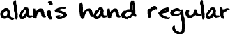 Alanis Hand Regular font | AlanisHand.ttf