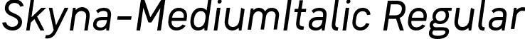 Skyna-MediumItalic Regular font | Skyna-MediumItalic.otf