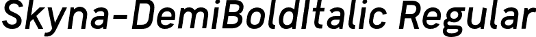 Skyna-DemiBoldItalic Regular font | Skyna-DemiBoldItalic.otf