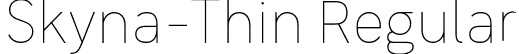 Skyna-Thin Regular font | Skyna-Thin.otf