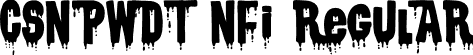 CSNPWDT NFI Regular font | csnpwdt NFI.otf