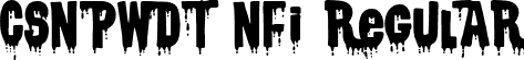 CSNPWDT NFI Regular font | csnpwdt NFI.ttf