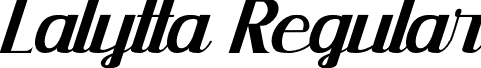 Lalytta Regular font | Lalytta.otf