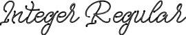 Integer Regular font | Integer.ttf