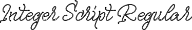 Integer Script Regular font | Integer Script.otf