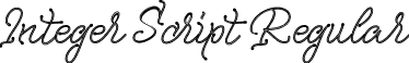 Integer Script Regular font | Integer Script.ttf