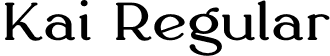 Kai Regular font | Kai.otf