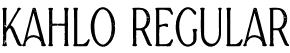 Kahlo Regular font | Kahlo.otf