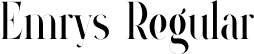 Emrys Regular font | Emrys.otf