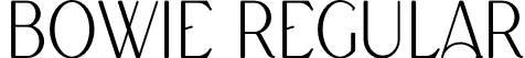 Bowie Regular font | Bowie.otf