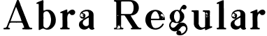 Abra Regular font | Abra.otf