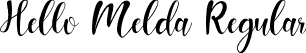 Hello Melda Regular font | Hello Melda.otf