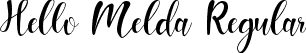 Hello Melda Regular font | Hello Melda.ttf