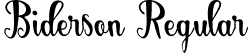 Biderson Regular font | Biderson Script.otf