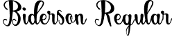 Biderson Regular font | Biderson Script.ttf