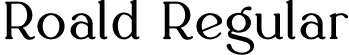 Roald Regular font | Roald.otf