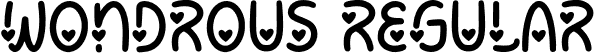 Wondrous Regular font | Wondrous Free.otf