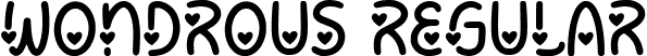 Wondrous Regular font | Wondrous Free.ttf