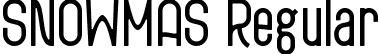 SNOWMAS Regular font | SNOWMAS.ttf