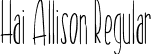 Hai Allison Regular font | Hai-Allison.ttf