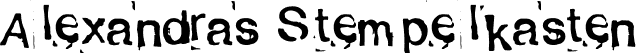 Alexandras Stempelkasten font | Alexandras Stempelkasten.TTF