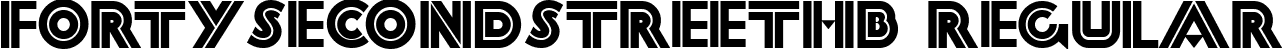 FortySecondStreetHB Regular font | FORTSSH_.TTF