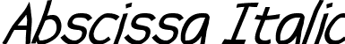 Abscissa Italic font | abscii__.ttf