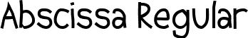 Abscissa Regular font | absci___.ttf