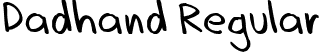 Dadhand Regular font | dadha___.ttf