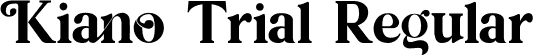 Kiano Trial Regular font | Kiano Trial.otf