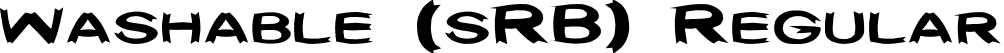 Washable (sRB) Regular font | washable(sRB).TTF