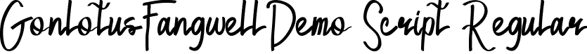 GonlotusFangwellDemo Script Regular font | GonlotusFangwellDemoScript.ttf