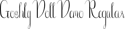 Goshty Doll Demo Regular font | GoshtyDollDemoRegular.ttf