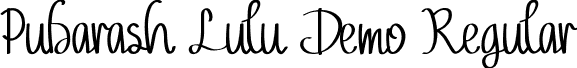 Pubarash Lulu Demo Regular font | PubarashLuluDemoRegular.ttf