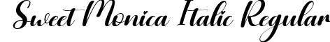 Sweet Monica Italic Regular font | Sweet Monica Italic.ttf